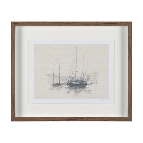 Sail Away IV by Mercana Studio a Hand Embellished Framed Art Print Matted under Glass from Mercana - Luna Furniture