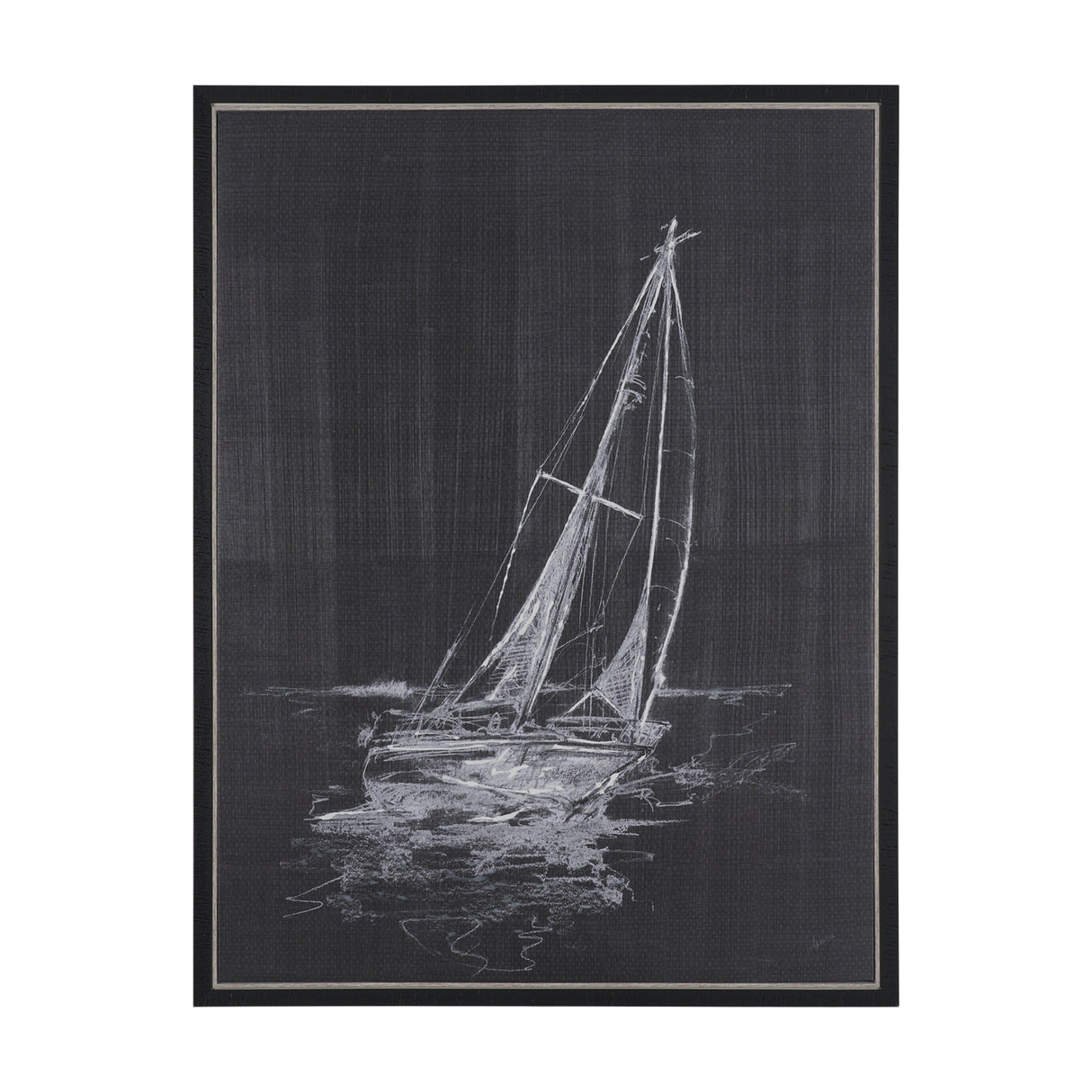 Sail Away II by Mercana Studio a Hand Embellished Textured Framed Canvas from Mercana - Luna Furniture