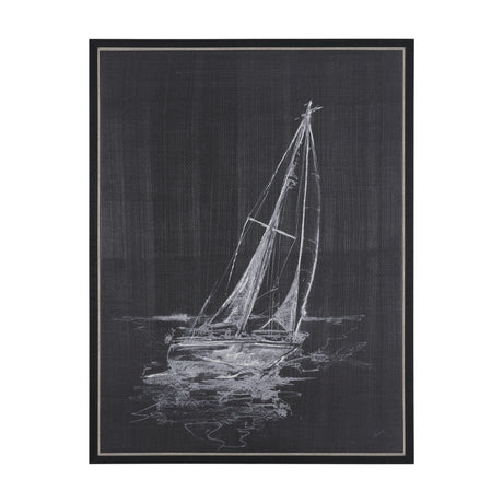 Sail Away II by Mercana Studio a Hand Embellished Textured Framed Canvas from Mercana - Luna Furniture