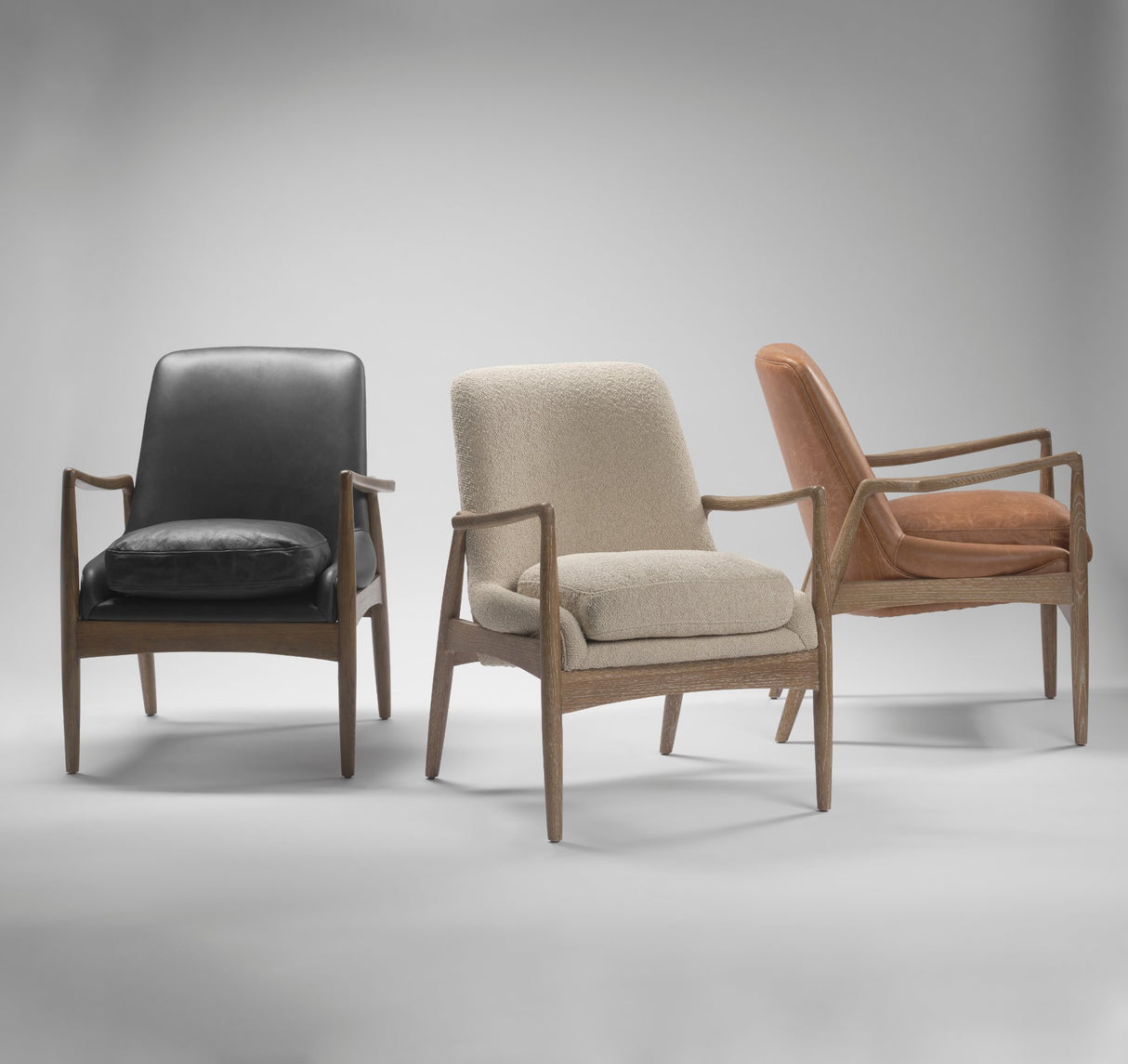 Westan Cognac Faux Leather W/Medium Brown Wood Accent Chair from Mercana - Luna Furniture