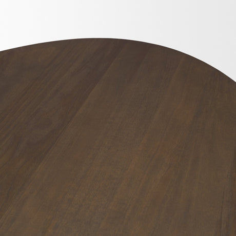 Jovani 94" Solid Dark Brown Mango Wood Oval Dining Table from Mercana - Luna Furniture