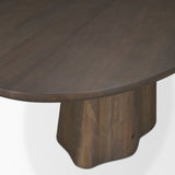 Jovani 94" Solid Dark Brown Mango Wood Oval Dining Table from Mercana - Luna Furniture