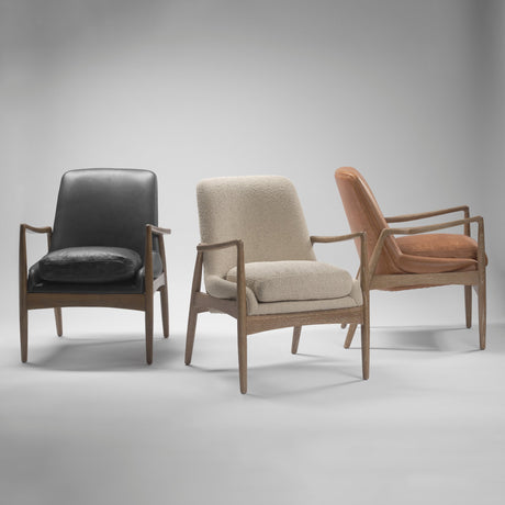 Westan Cream Boucle Fabric W/Light Brown Wood Accent Chair from Mercana - Luna Furniture