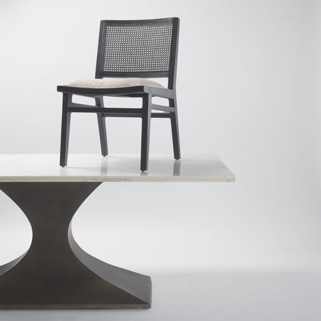 Wynn 20.5L x 24.6W x 34.1H Beige Fabric W/Black Wood Dining Chair, Set of 2 from Mercana - Luna Furniture