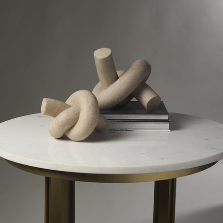 Otto Sandstone Resin Small Knot Sculpture Decorative Object from Mercana - Luna Furniture