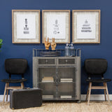 Haden I Black Faux-Leather Wrap Brown Solid Wood and Iron Base Dining Chair, Set of 2 from Mercana - Luna Furniture