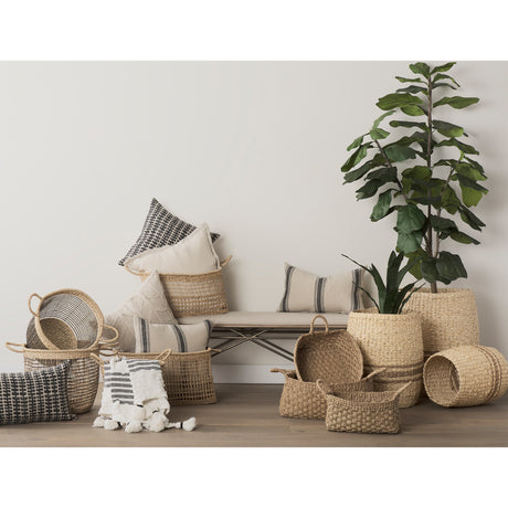 Bellisa 18.5L x 14.6W x 11.0H (Set of 2) Medium Brown Seagrass Rectangular Basket W/ Handles from Mercana - Luna Furniture