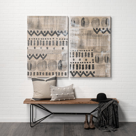 Papillion III 66x18 Natural Solid Wood and Iron Dining Bench from Mercana - Luna Furniture