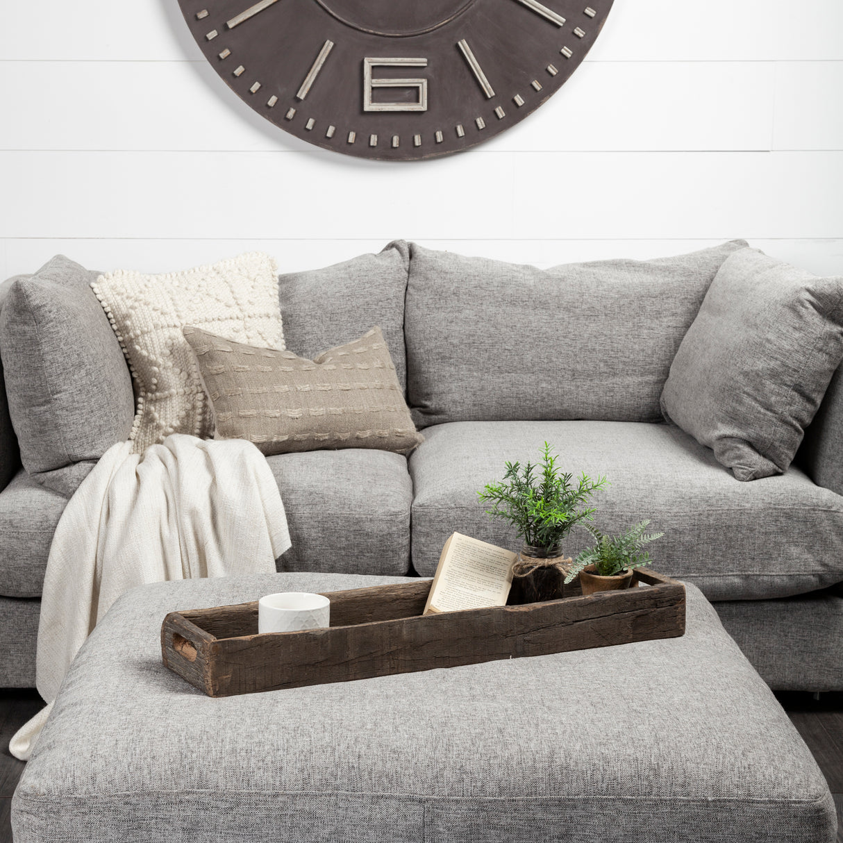 Vernon (Medium) 30L x 7W Brown Reclaimed Wood Tray from Mercana - Luna Furniture