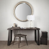 Cog Mirror 44" Round Gray Wood Frame Mirror from Mercana - Luna Furniture