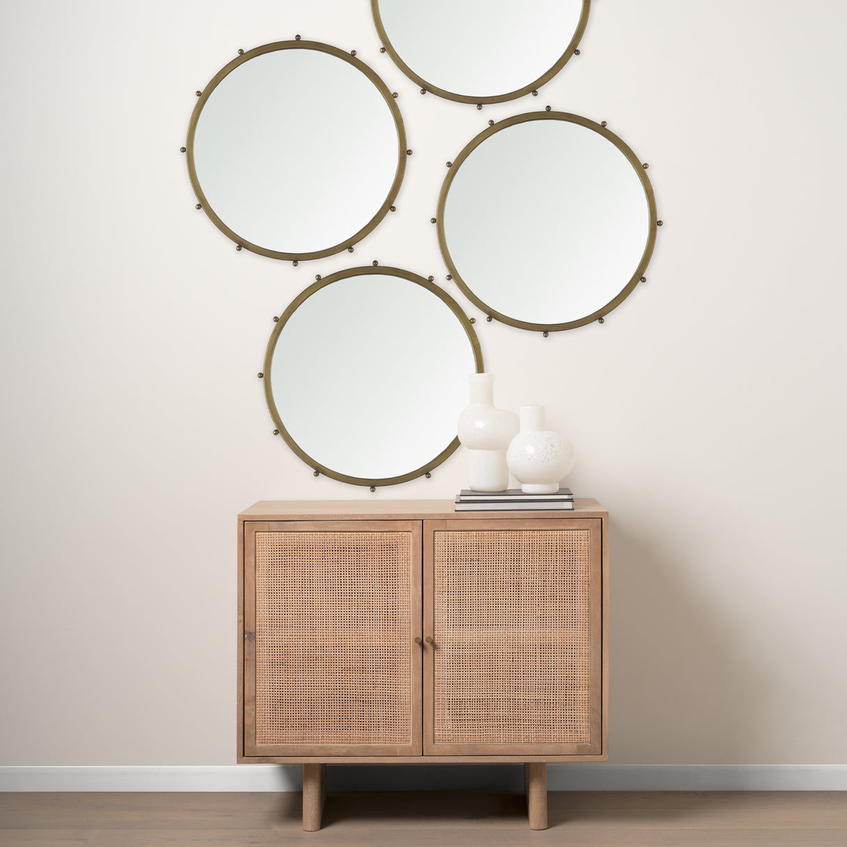 Elena I Small Gold Wall Mirror from Mercana - Luna Furniture