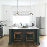 Leighton 15.0L x 15.0W x 20.0H Antique Nickel Pendant Light from Mercana - Luna Furniture