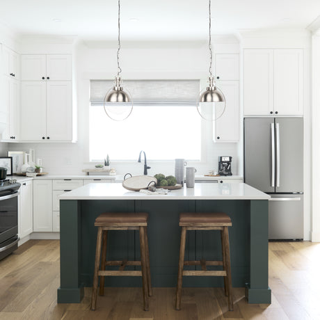 Leighton 15.0L x 15.0W x 20.0H Antique Nickel Pendant Light from Mercana - Luna Furniture