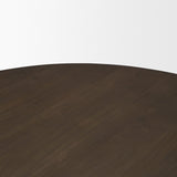 Jovani 60" Solid Dark Brown Mango Wood Round Dining Table from Mercana - Luna Furniture
