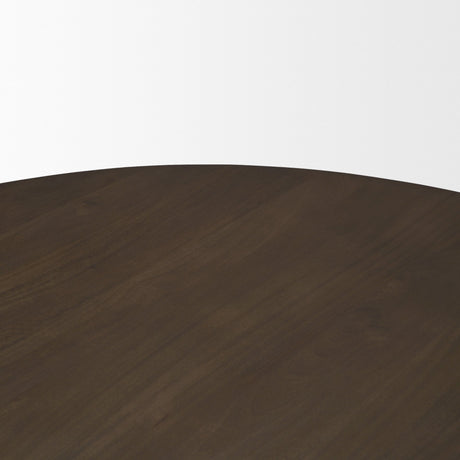 Jovani 60" Solid Dark Brown Mango Wood Round Dining Table from Mercana - Luna Furniture