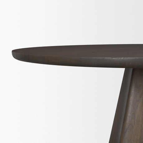 Jovani 60" Solid Dark Brown Mango Wood Round Dining Table from Mercana - Luna Furniture