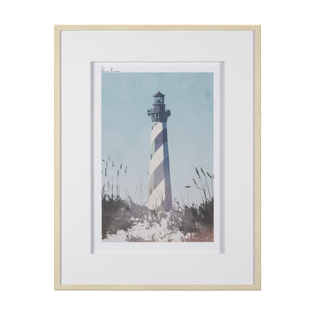 Lighthouse I-Cape Hatteras by Mercana Studio a Hand Embellished Framed Art Print Matted under Glass from Mercana - Luna Furniture