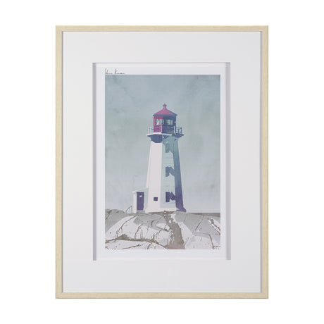Lighthouse III-Peggy's Cove by Mercana Studio a Hand Embellished Framed Art Print Matted under Glass from Mercana - Luna Furniture