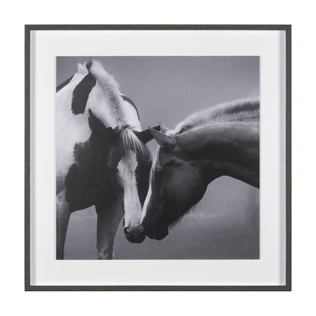 Horse Harmony - Caress by Laura Warren a Hand Embellished Framed Photo Art Print Matted under Glass from Mercana - Luna Furniture