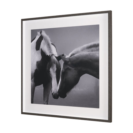 Horse Harmony - Caress by Laura Warren a Hand Embellished Framed Photo Art Print Matted under Glass from Mercana - Luna Furniture