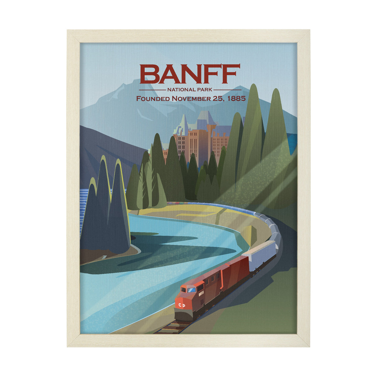 Banff Go Canada (L) by Mercana Studio a Hand Embellished Decograph Framed Art Print from Mercana - Luna Furniture