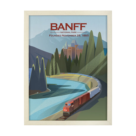 Banff Go Canada (L) by Mercana Studio a Hand Embellished Decograph Framed Art Print from Mercana - Luna Furniture