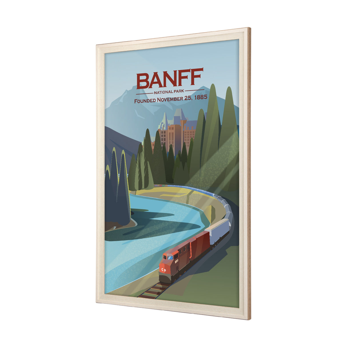 Banff Go Canada (XL) by Mercana Studio a Hand Embellished Decograph Framed Art Print under Glass from Mercana - Luna Furniture