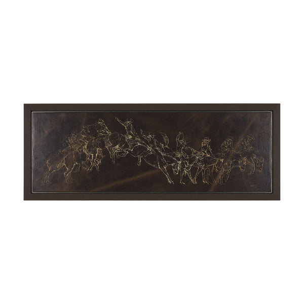 Ride 'Em Cowboy by Mercana Studio a Hand Embellished Textured Framed Canvas