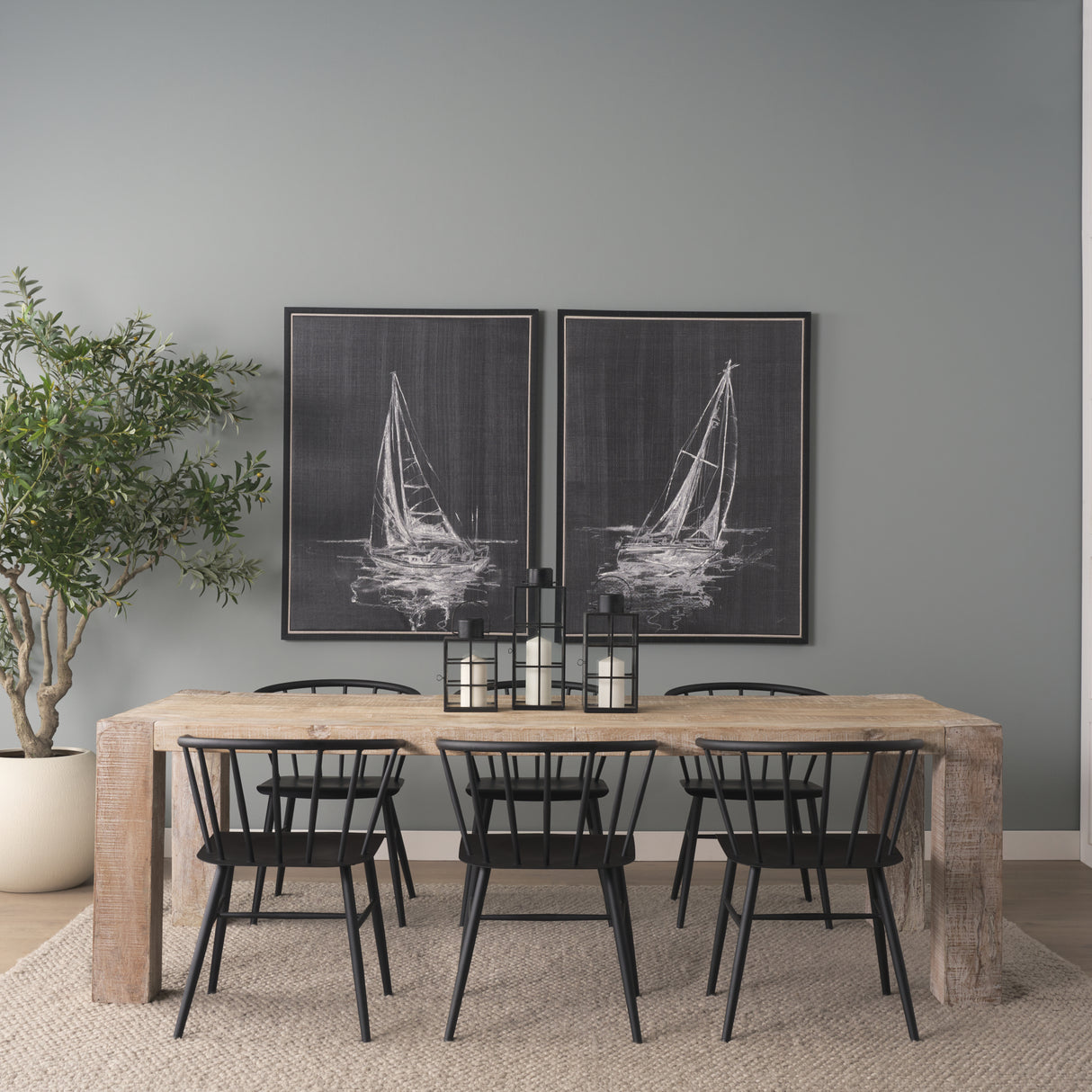 Sail Away I by Mercana Studio a Hand Embellished Textured Framed Canvas from Mercana - Luna Furniture
