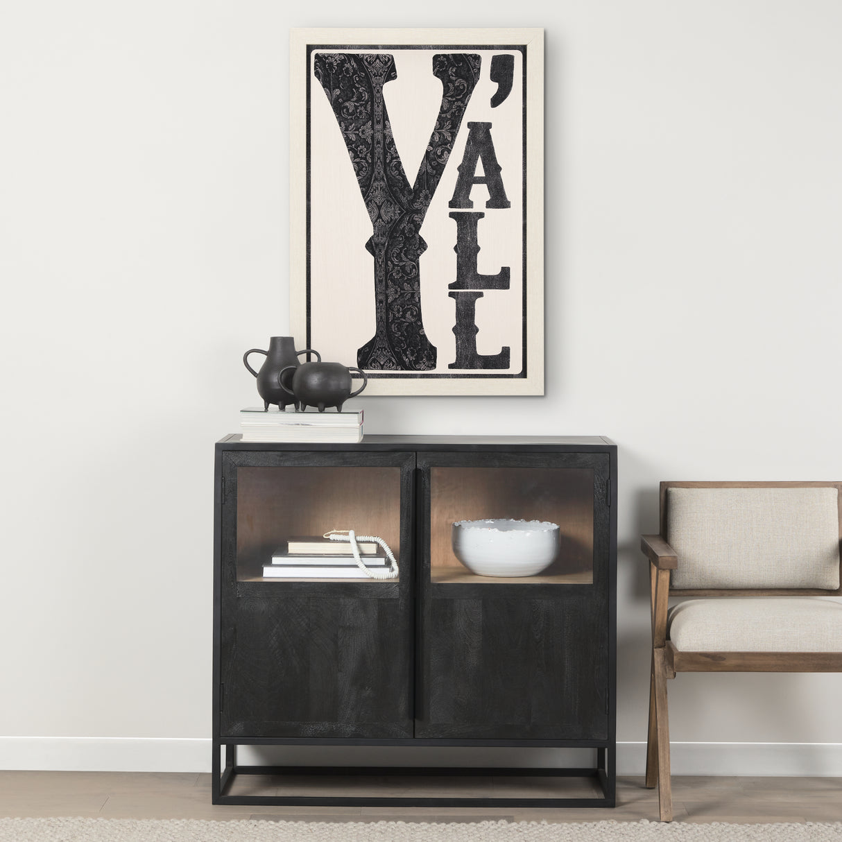 Cowboy Culture - Y'all by Mercana Studio a Hand Embelished Textured Framed Art Print from Mercana - Luna Furniture