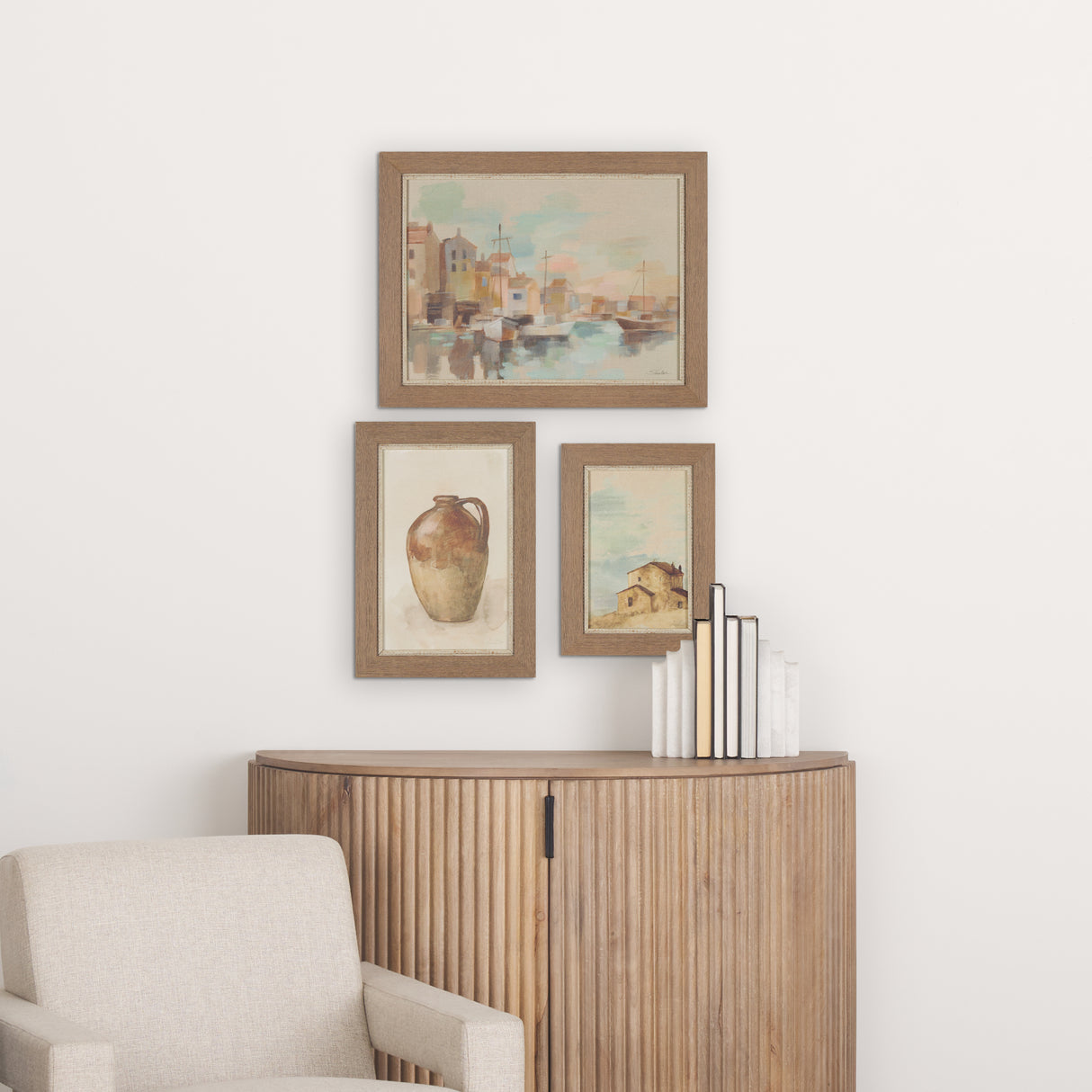 Tuscan Collection (Set of 3) by Silvia Vassileva a Hand Embellished Framed Art Print from Mercana - Luna Furniture