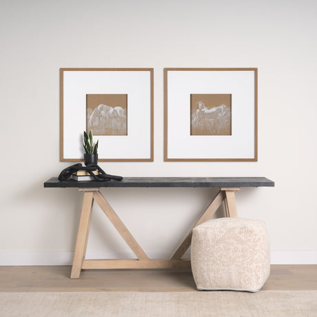 Duo II Horses by Mercana Studio a Framed Art Print Matted under Glass from Mercana - Luna Furniture