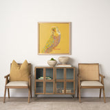 Donna Light Brown Wood Cane-Back w/ Beige Upholstered Seat Dining Chair from Mercana - Luna Furniture