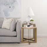 Mehdi White Ceramic Table Lamp from Mercana - Luna Furniture