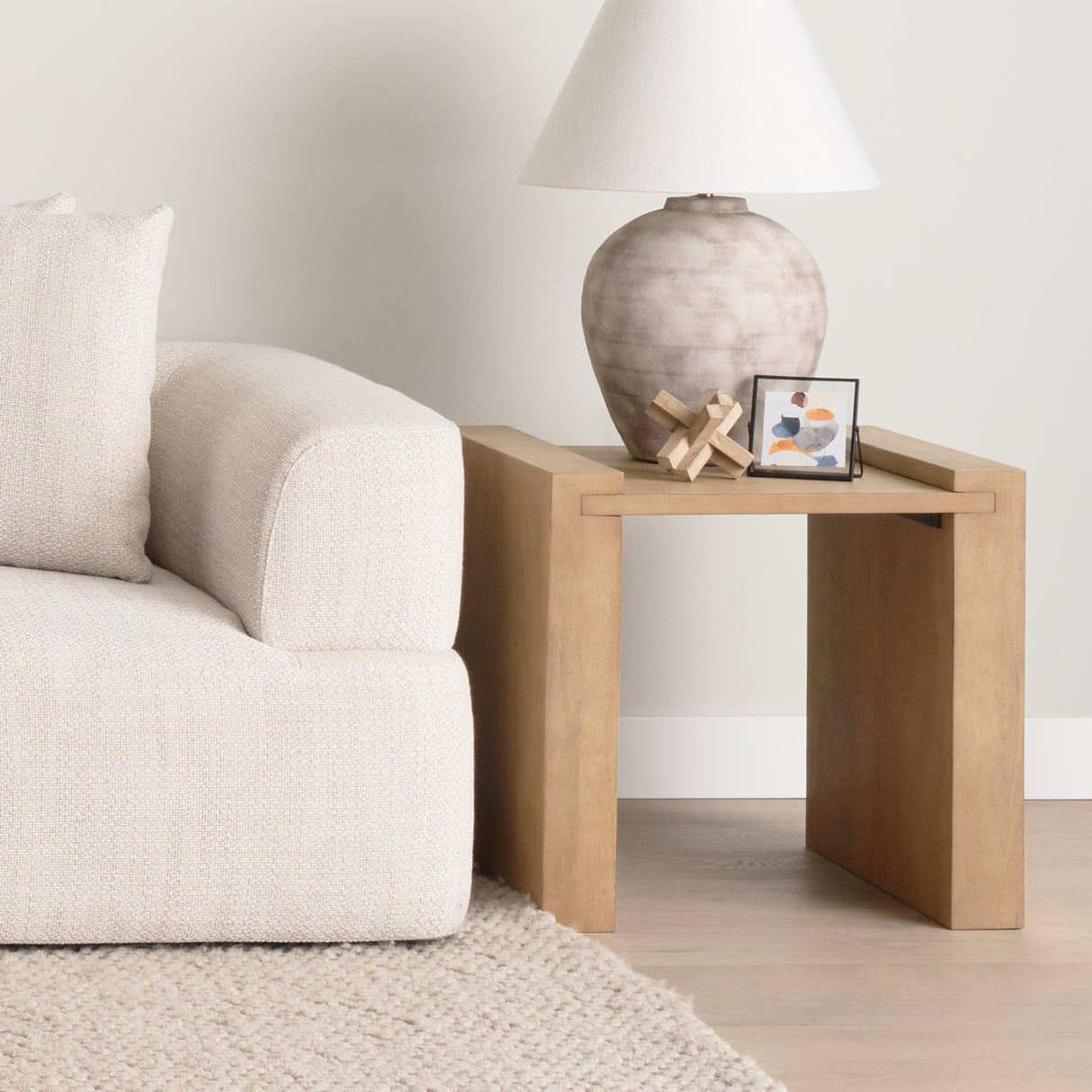 Athelia Light Wood Accent Table from Mercana - Luna Furniture