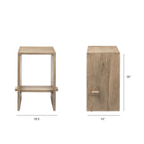 Aida 26" Seat Height Light Brown Wood Counter Stool from Mercana - Luna Furniture