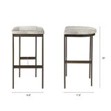 Millie 16.75 X 17.75 X 30 Hair-on-hide Seat W/ Gold Frame Bar Stool from Mercana - Luna Furniture