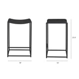 Taniel Textured Black Wood w/ Black Metal Counter Stool from Mercana - Luna Furniture