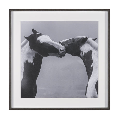 Horse Harmony - Nuzzle by Laura Warren a Hand Embellished Framed Photo Art Print Matted under Glass from Mercana - Luna Furniture