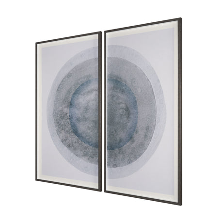 Blue Eclipse (Set of 2) by Mercana Studio a Hand Embellished Framed Art Print Matted under Glass from Mercana - Luna Furniture