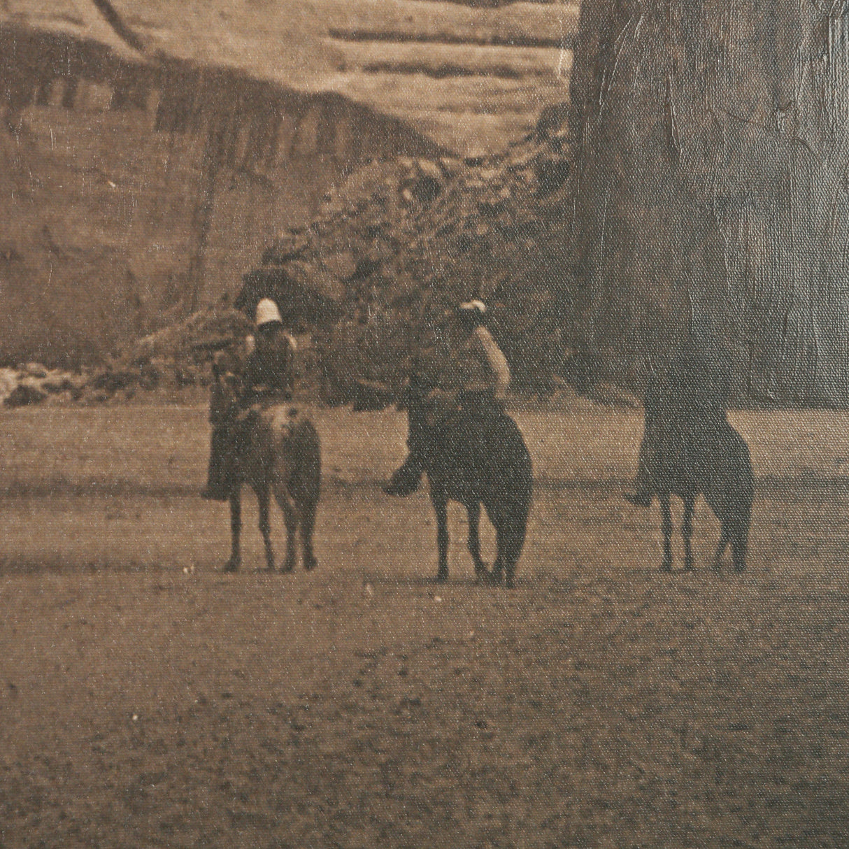 Canyon del Muerte, Navajo by Edward Sheriff Curtis a Hand Embellished Textured Framed Canvas from Mercana - Luna Furniture