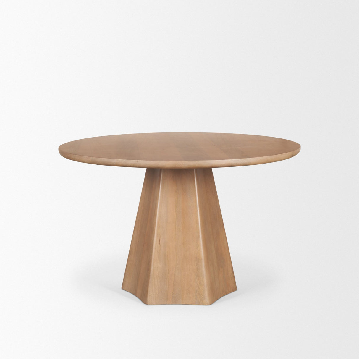 Jovani 48" Solid Light Brown Mango Wood Round Dining Table from Mercana - Luna Furniture