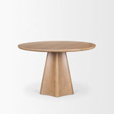 Jovani 48" Solid Light Brown Mango Wood Round Dining Table from Mercana - Luna Furniture