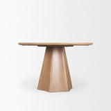 Jovani 48" Solid Light Brown Mango Wood Round Dining Table from Mercana - Luna Furniture