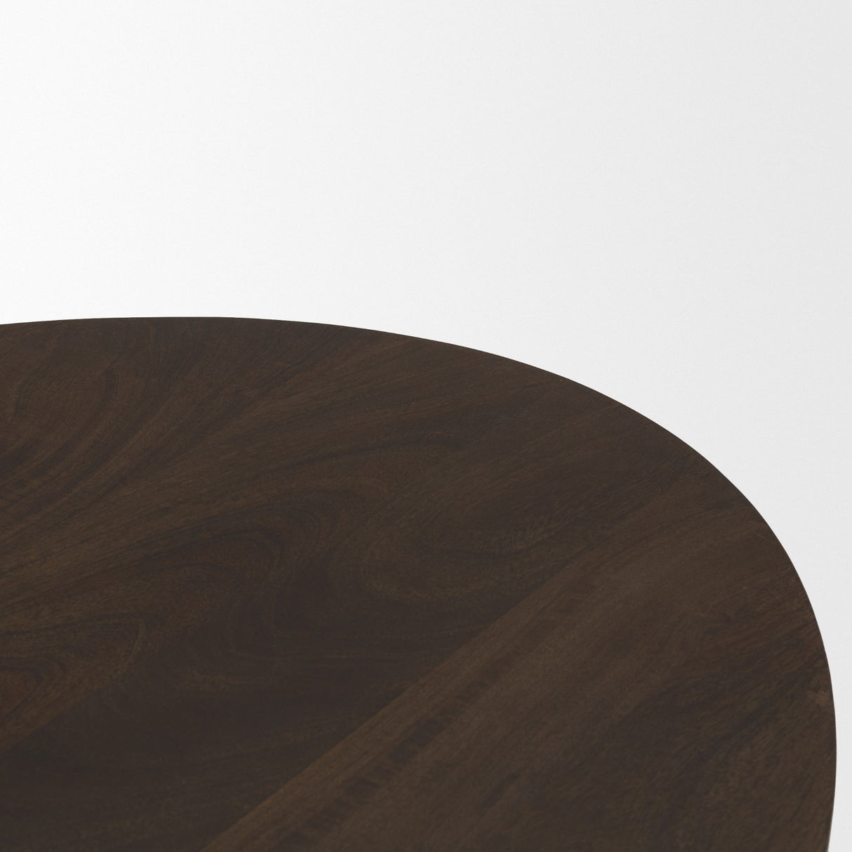 Terra 48L x 28W x 15H Dark Brown Wood Oval Fluted Coffee Table from Mercana - Luna Furniture
