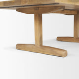 Viktor 55"L Light Brown Solid Wood Coffee Table from Mercana - Luna Furniture