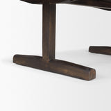 Viktor 55"L Dark Brown Solid Wood Coffee Table from Mercana - Luna Furniture