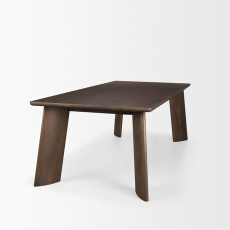 Jonan Solid Dark Brown Mango Wood Rectangular Dining Table from Mercana - Luna Furniture