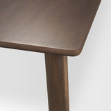 Jonan Solid Dark Brown Mango Wood Rectangular Dining Table from Mercana - Luna Furniture