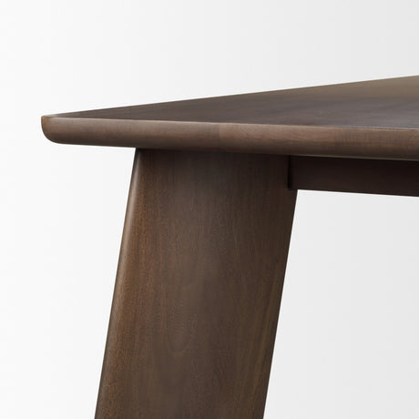 Jonan Solid Dark Brown Mango Wood Rectangular Dining Table from Mercana - Luna Furniture
